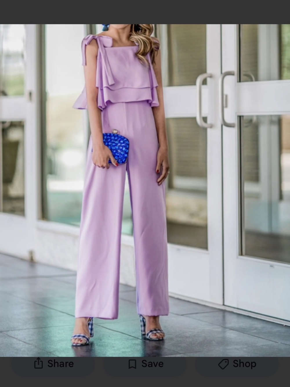 Gianni Bini Lavender Ruffle Jumpsuit